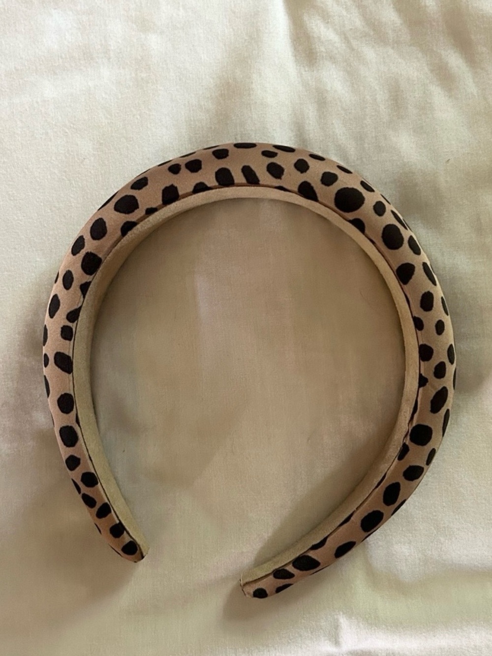 NWOT Leopard Spot Padded Headband in Tan and Black